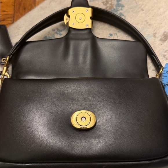 Coach Black Crossbody Bag with Gold Accent - Picture 8 of 11